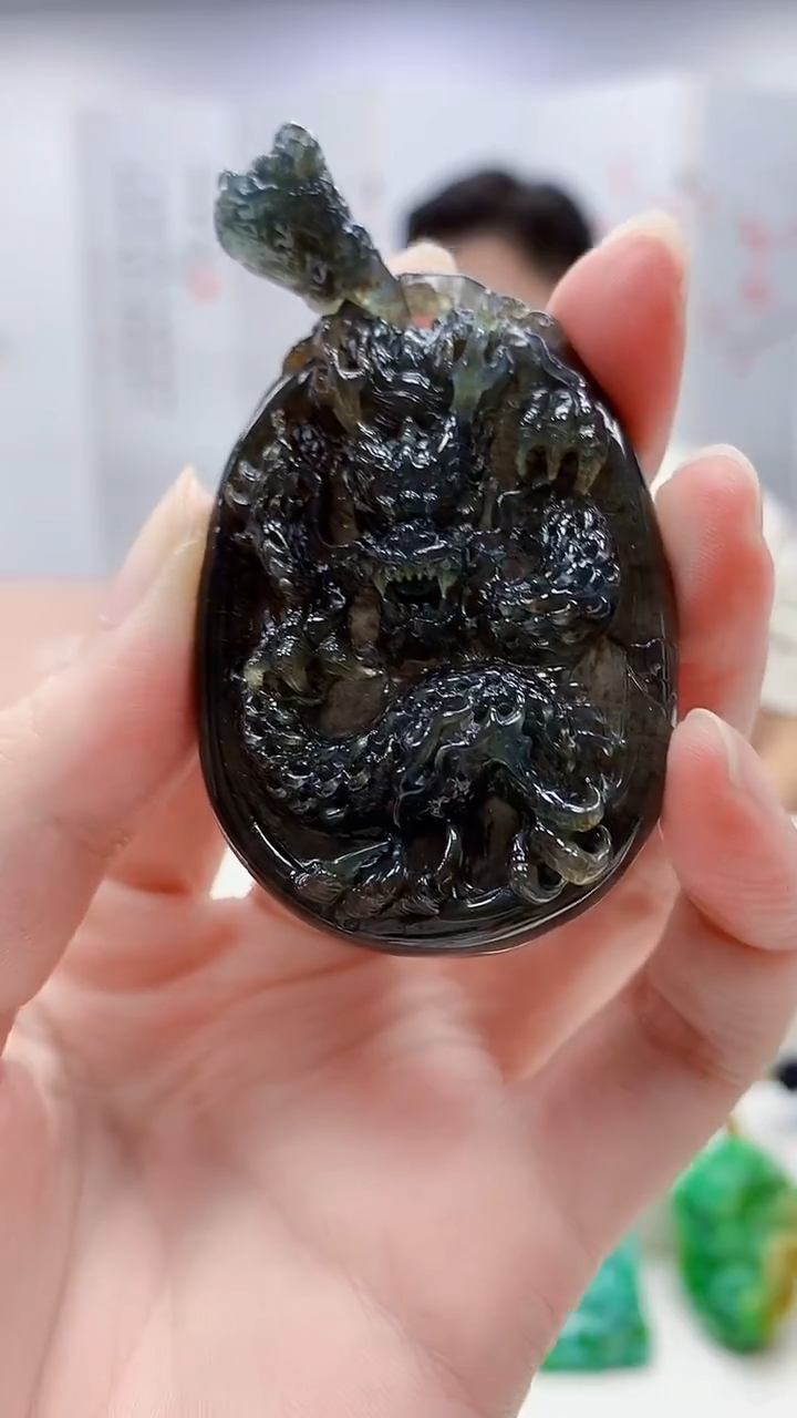 定制翡翠未镶嵌4917zm-毛货挂件122