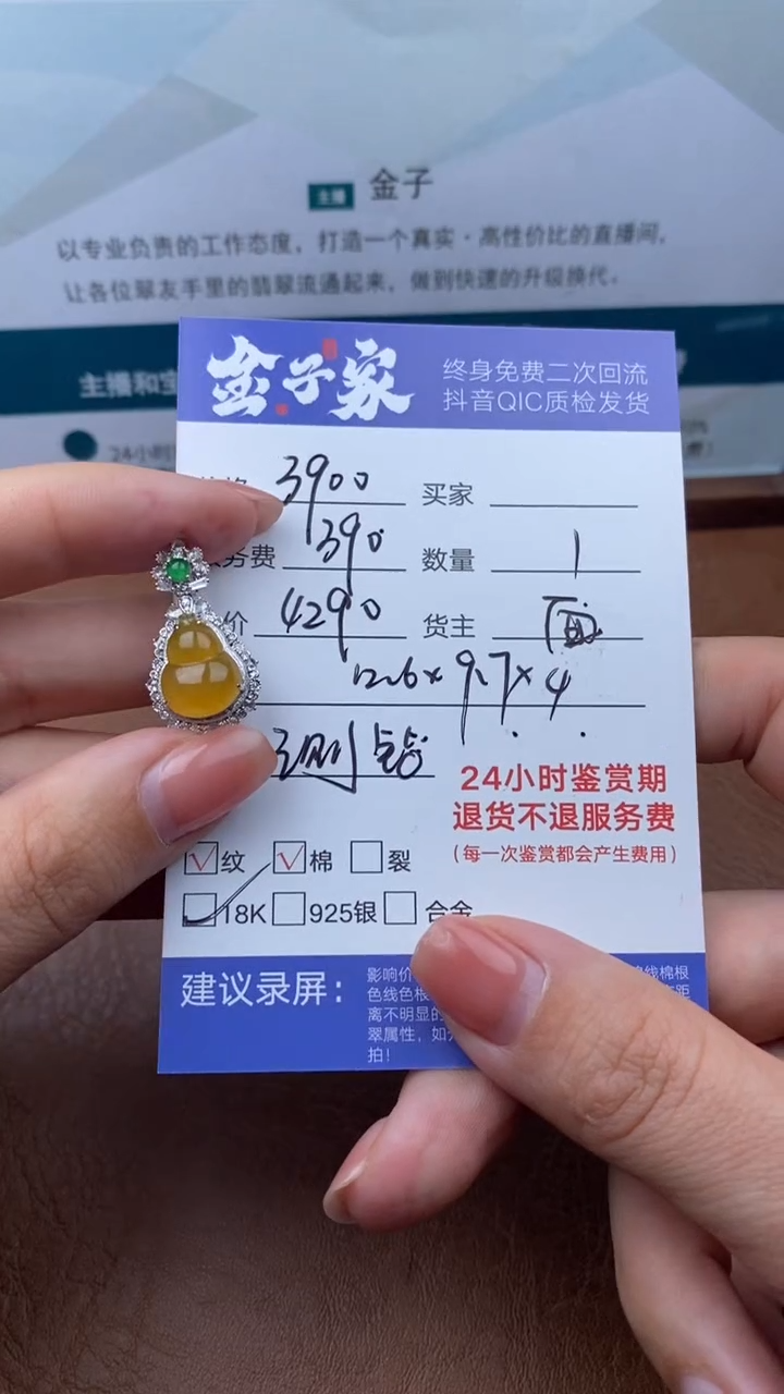 【闪购商品】翡翠颈饰18K金镶嵌502712211