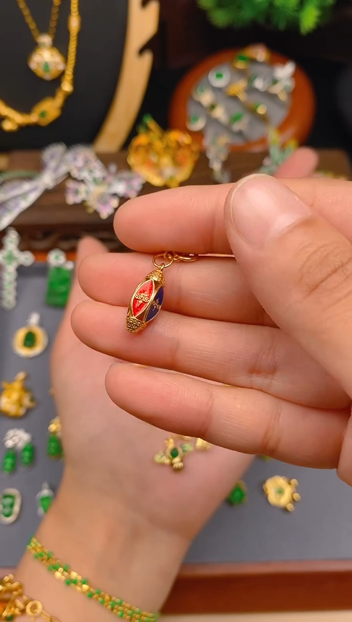 【闪购商品】翡翠吊坠(不含链)银S925镶嵌五路财神