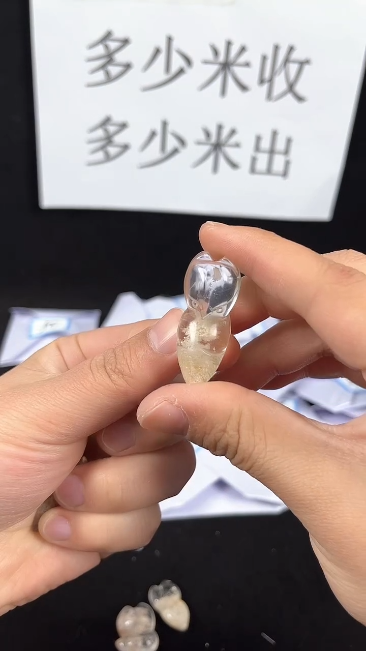 【闪购商品】水晶颈饰银S925镶嵌白幽灵小狐狸吊坠配绳打孔