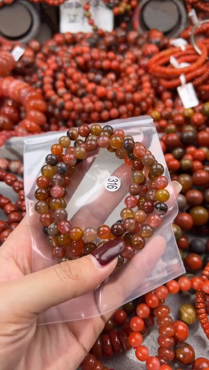 未镶嵌手串南红玛瑙7+