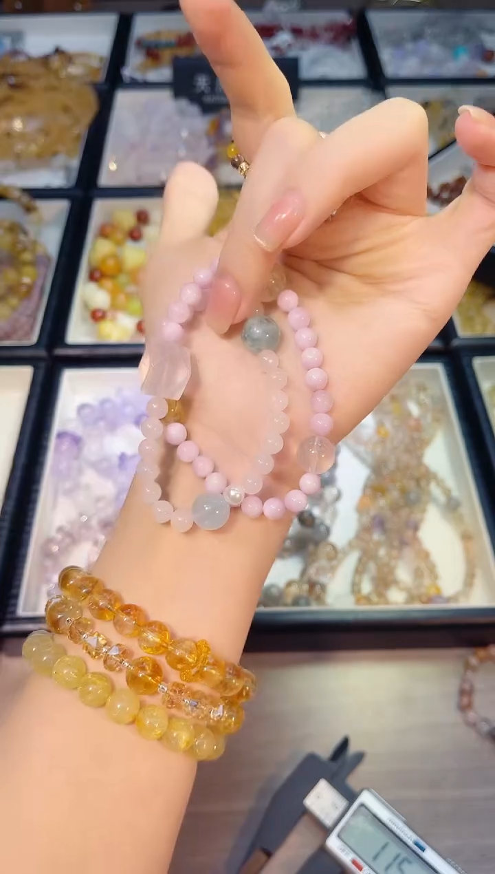 未镶嵌手串水晶双圈多宝