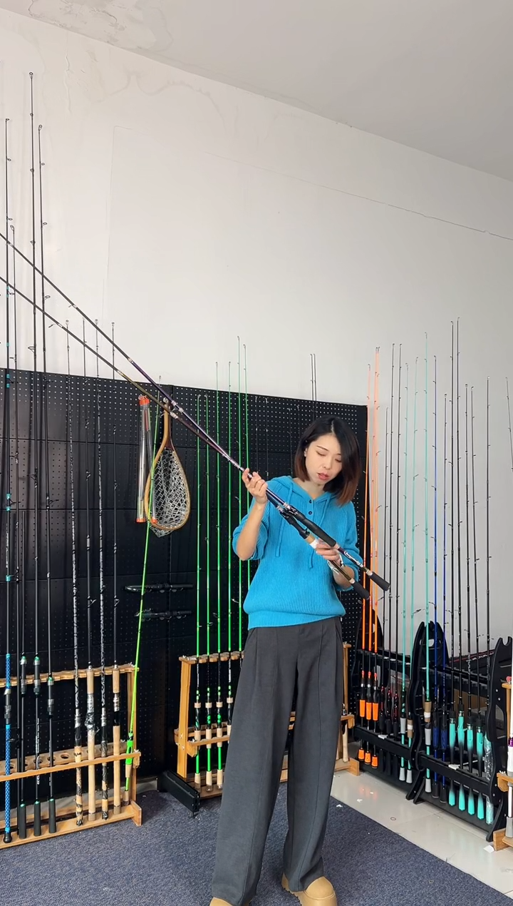2.1m碳素剑九2.1米直柄（瑕疵尾货竿，没有售后，介意勿拍）