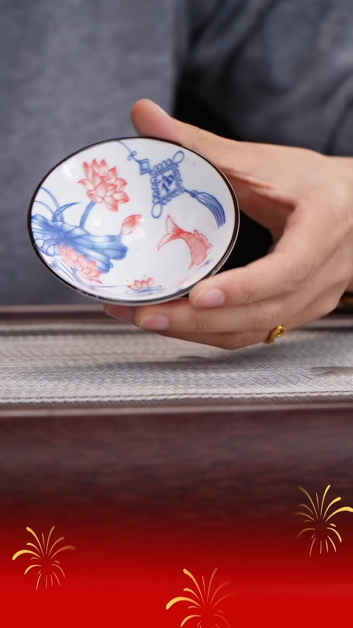 【闪购商品】紫砂茶壶青花杯子