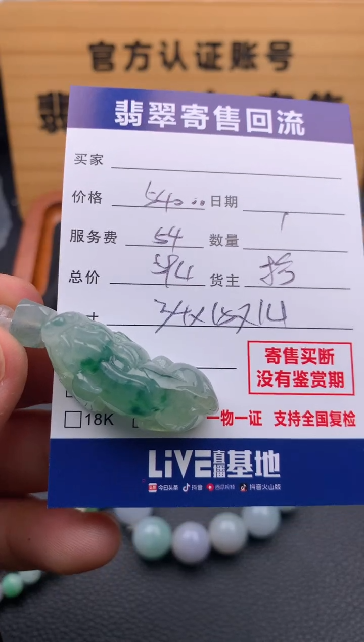 翡翠未镶嵌颈饰21014432