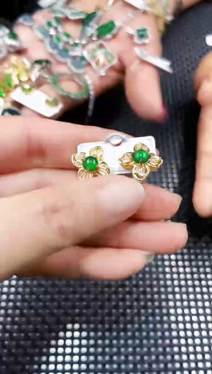 【闪购商品】翡翠耳饰未镶嵌11111111