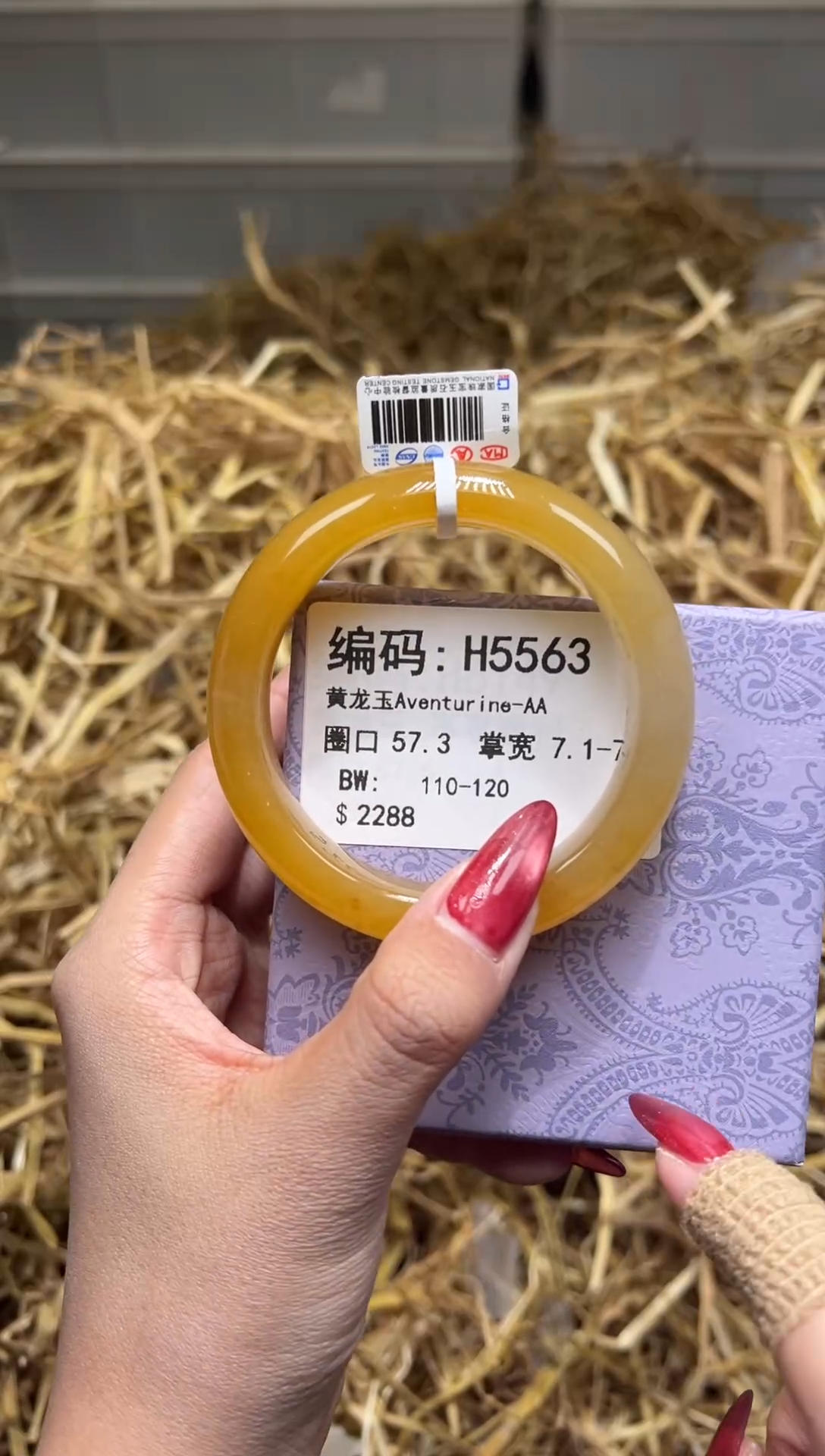 未镶嵌手镯石英质玉H5563