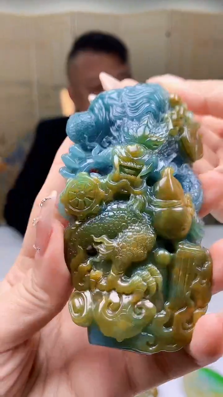 【闪购商品】定制翡翠未镶嵌4969ty-毛货挂件190