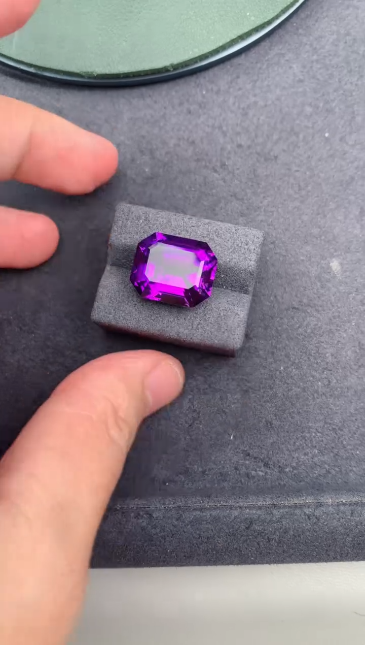 未镶嵌珠宝半成品紫晶11ct紫水晶 BF