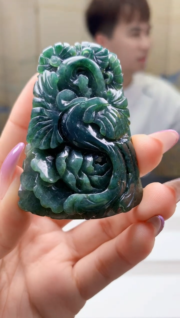 【闪购商品】定制翡翠未镶嵌4868ty-毛货挂件42