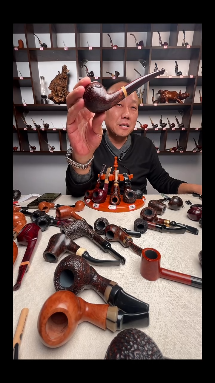 意大利石楠木手工打磨烟斗