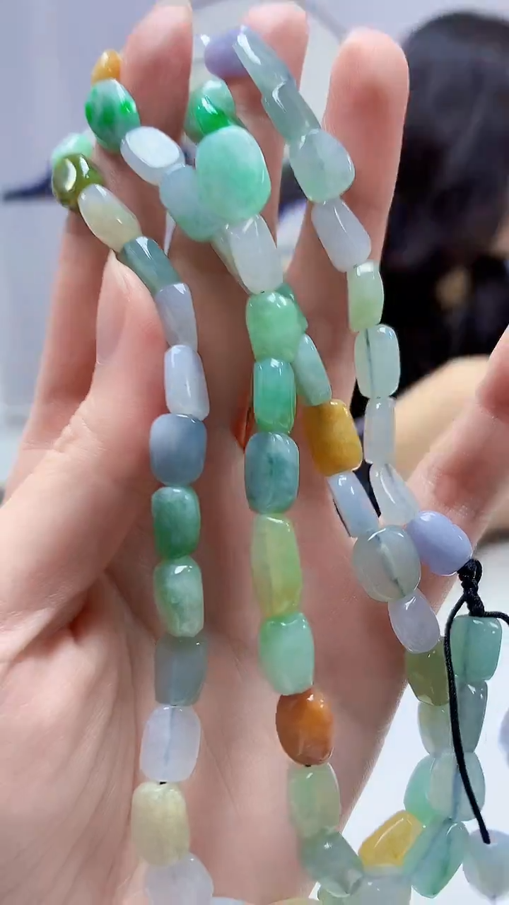 【闪购商品】定制翡翠未镶嵌4829zm-毛货珠链129