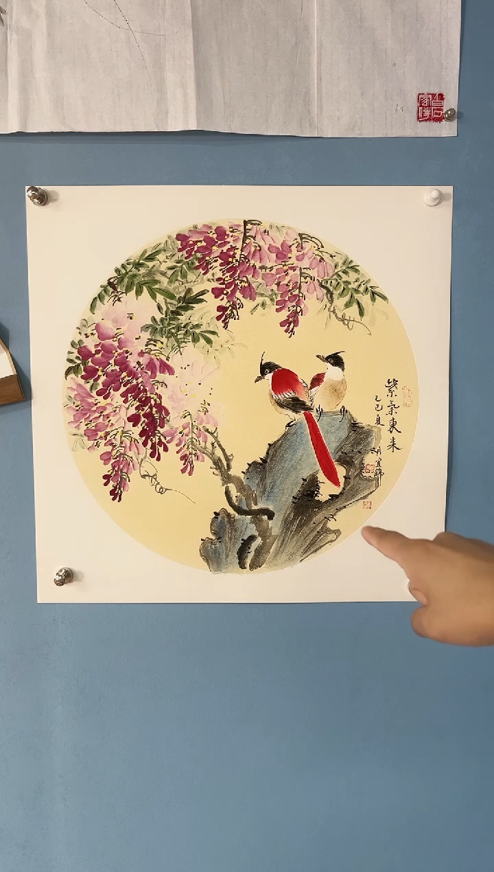 国画许宜锦老师花鸟