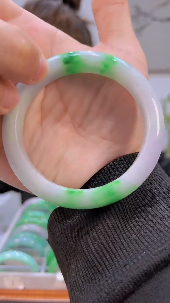 【闪购商品】砖雕s43冰花底独货手镯圈口63