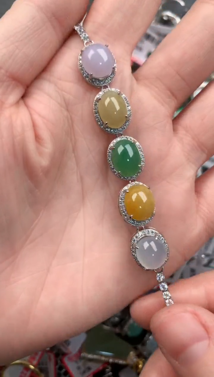 银S925镶嵌戒指翡翠9                   7