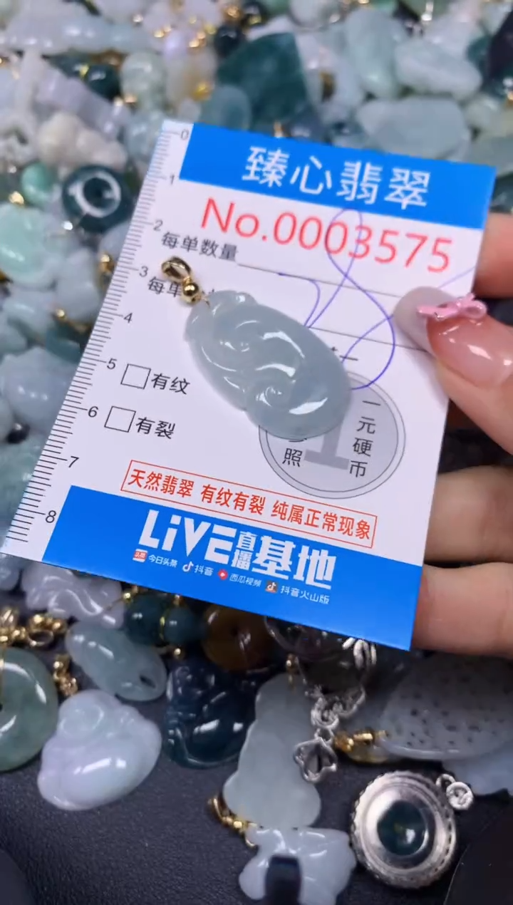 【闪购商品】翡翠颈饰未镶嵌含绳0003575