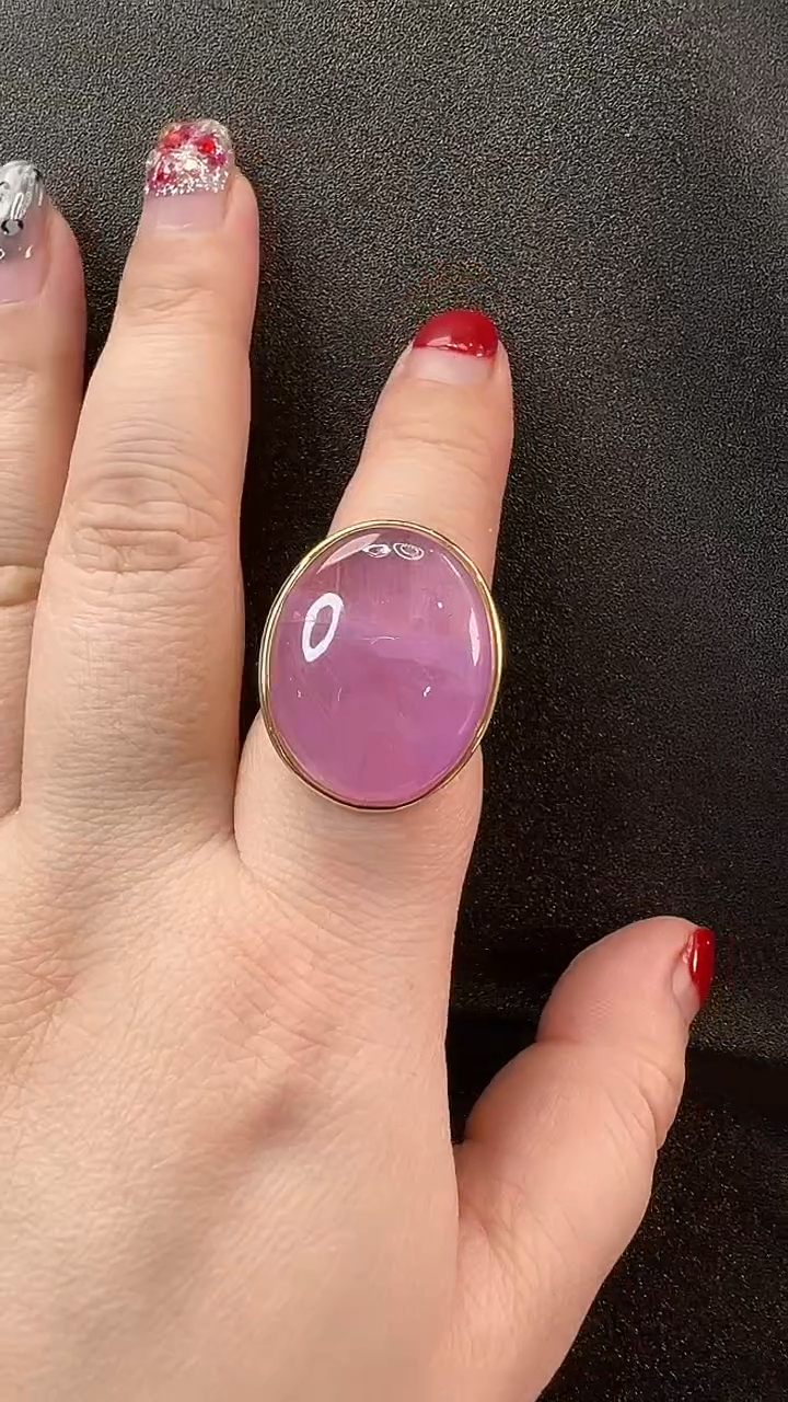 【闪购商品】锂辉石戒指银S925镶嵌戒指