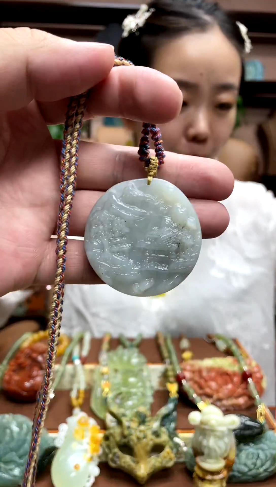 未镶嵌岫玉戒指·