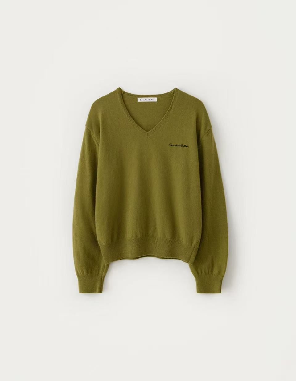 韩国小众品牌 somewherebutter v领针织上衣