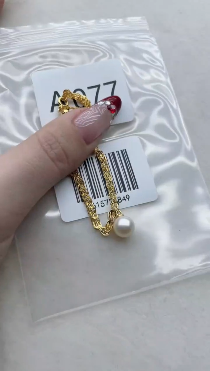 【闪购商品】海水珍珠手链银S925镶嵌A077