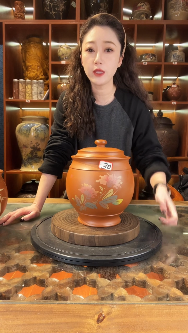 【闪购商品】缸云南建水紫陶复烧茶罐@30