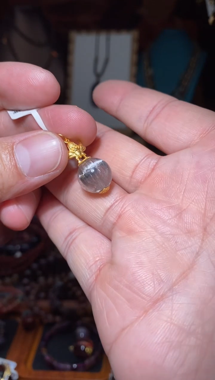 【闪购商品】水晶吊坠未镶嵌黑银钛