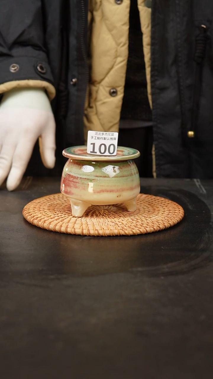 【闪购商品】瓷片100泥泥手工花盆