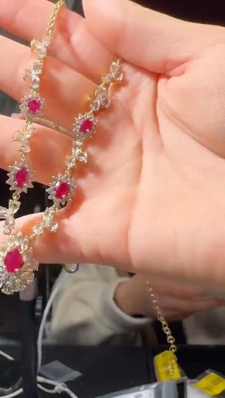 项链未镶嵌红宝石天然红宝石项链