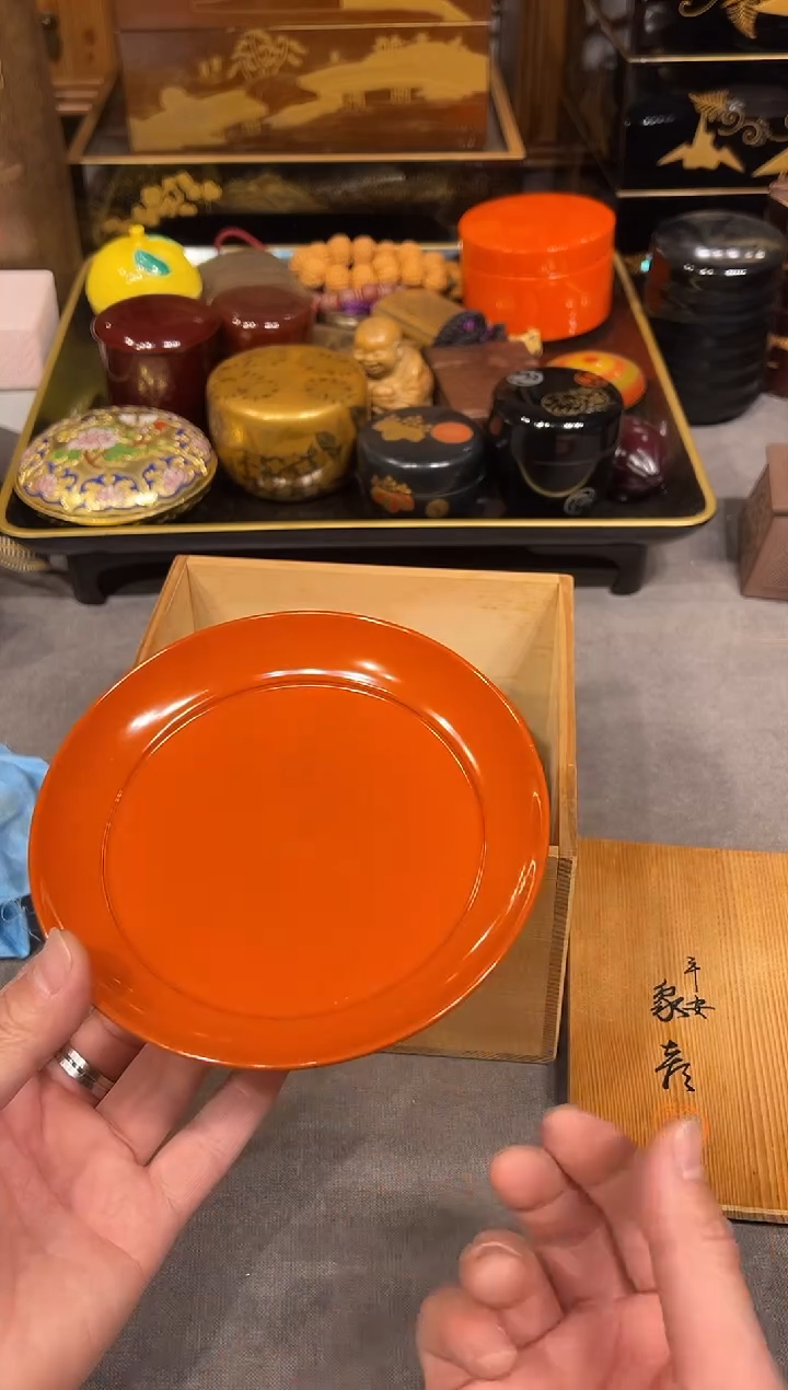平安象彦 椿皿五只