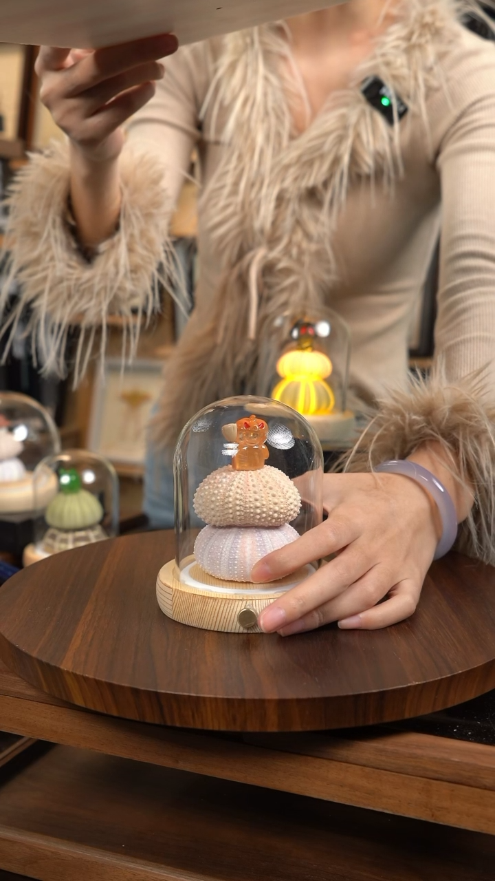 海胆灯玻璃罩南瓜人