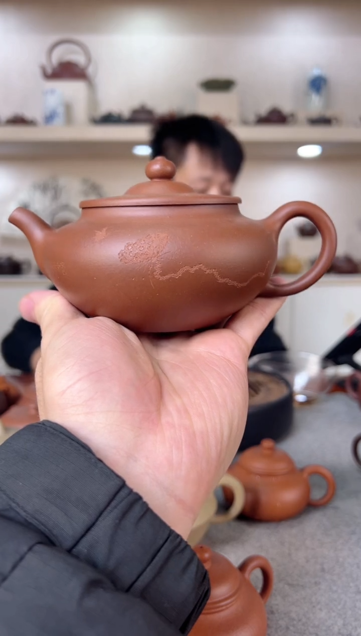 【闪购商品】紫砂茶壶笠帽 紫泥 半手工
