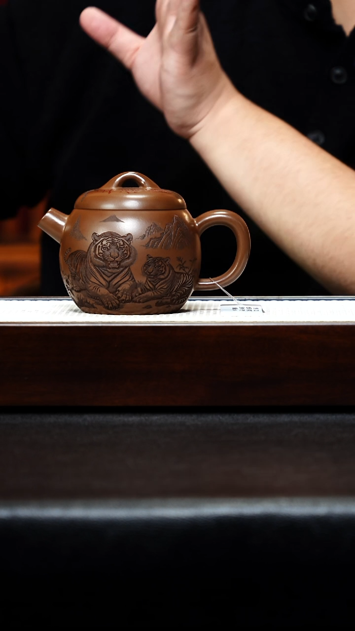 茶壶紫砂宜兴紫砂 五福文旦壶 明朝土 柳用江h104