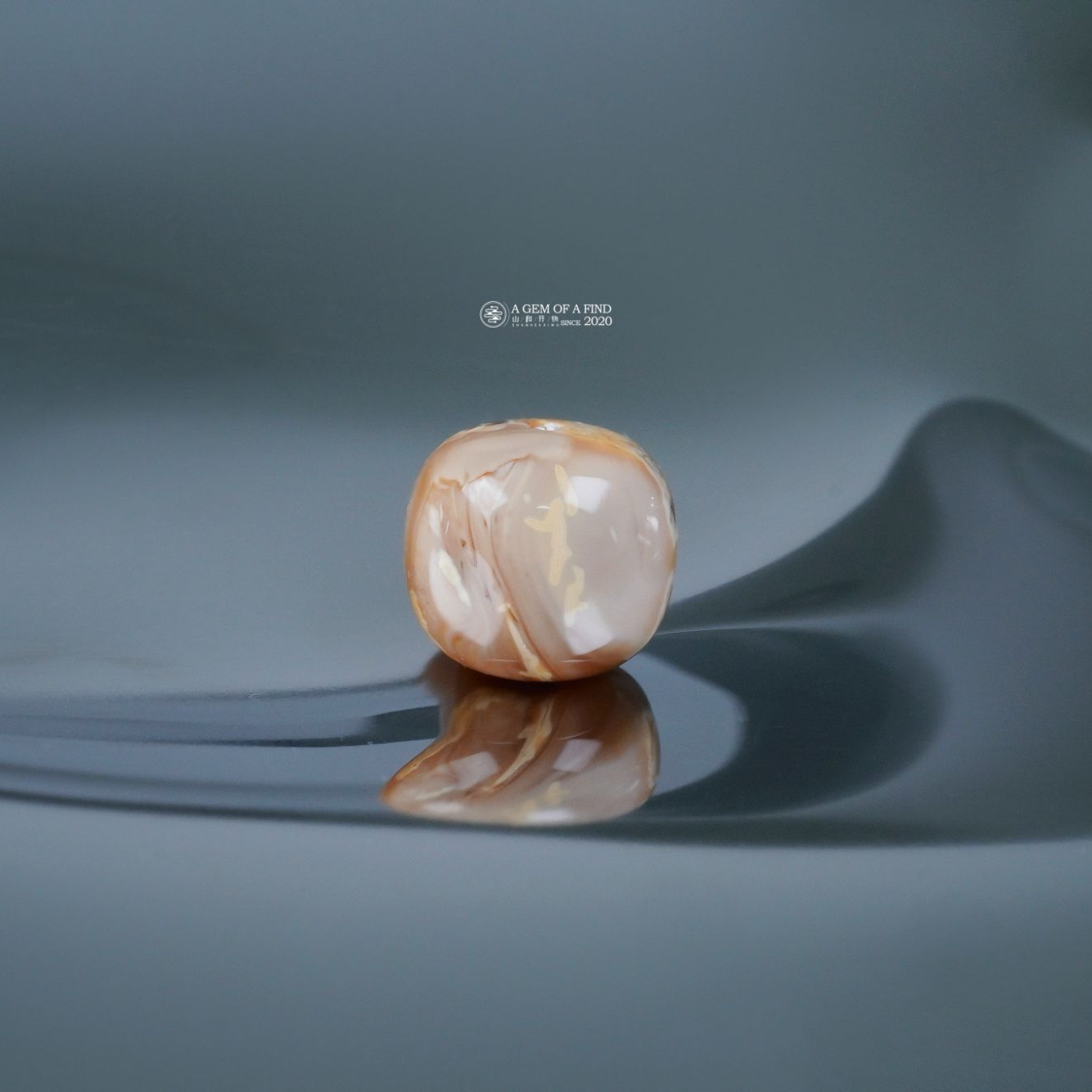 山和开物｜10.9mm紫橘沁色满蜡妖花老型文玩配饰 天然琥珀蜜蜡
