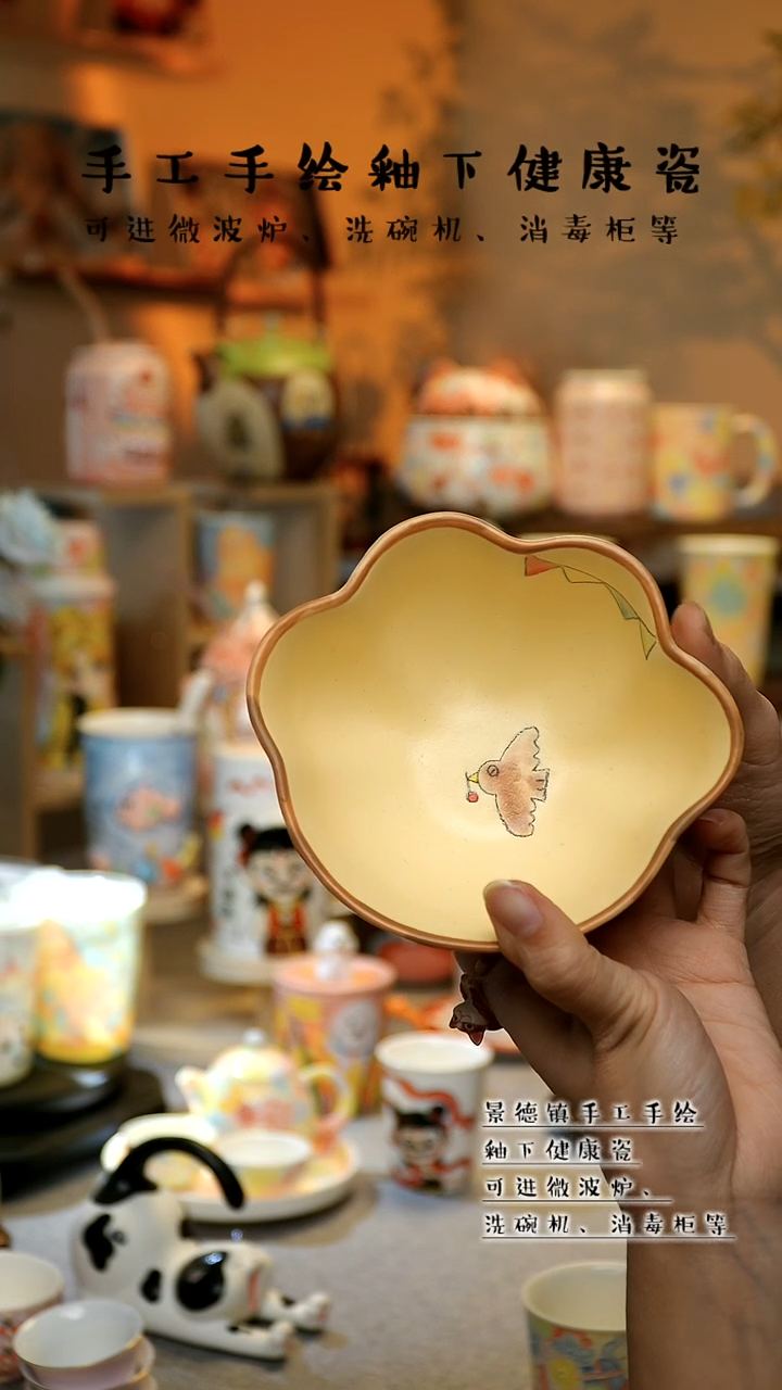 【闪购商品】杯陶瓷景德镇高温釉下彩&A625