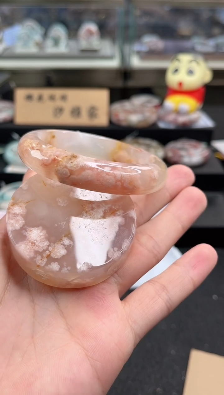 未镶嵌手镯石英质玉57圈口（赠品镯心）s95123