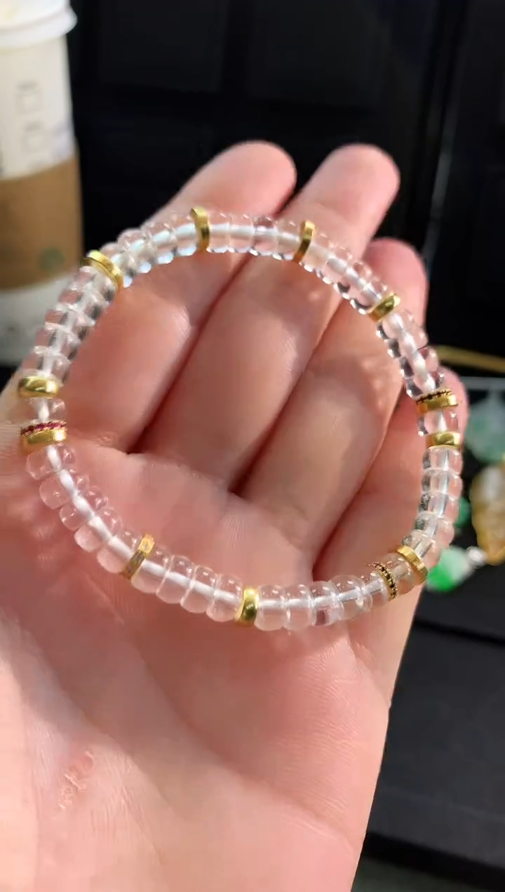 【闪购商品】水晶手串银S925镶嵌手串