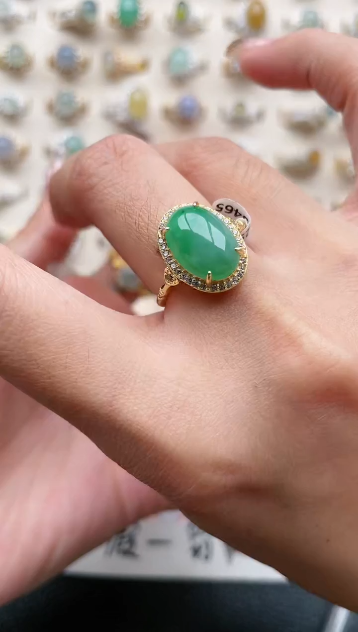 【闪购商品】翡翠戒指银S925镶嵌1111