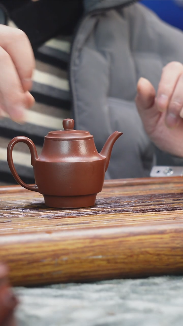 茶壶紫砂老紫泥折角宫灯