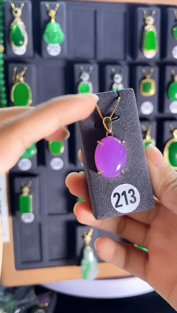 【闪购商品】翡翠颈饰银S925镶嵌213....