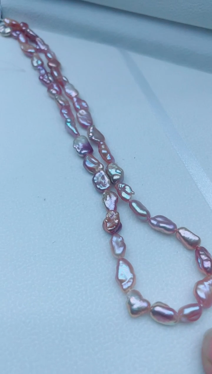 淡水珍珠银S925镶嵌项链橘****ᵉ项链