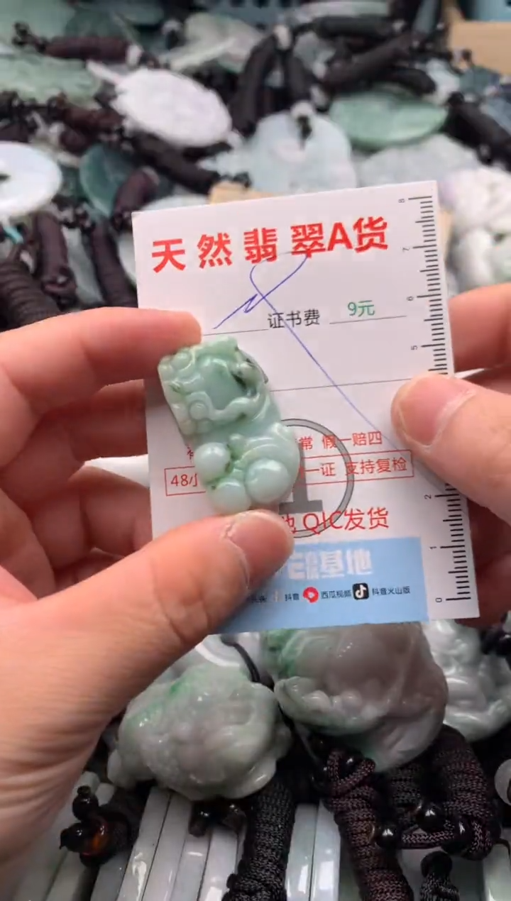 翡翠未镶嵌吊坠(不含链)1