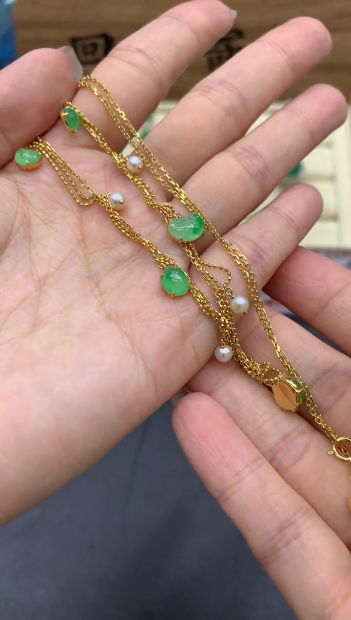 【闪购商品】翡翠颈饰18K金镶嵌524-中国好珍宝