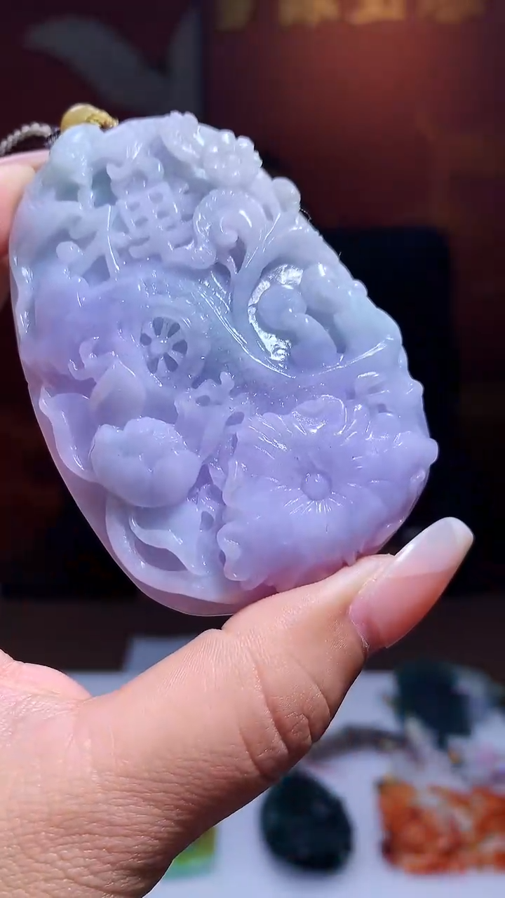 【闪购商品】定制翡翠未镶嵌1072xx-毛货挂件61