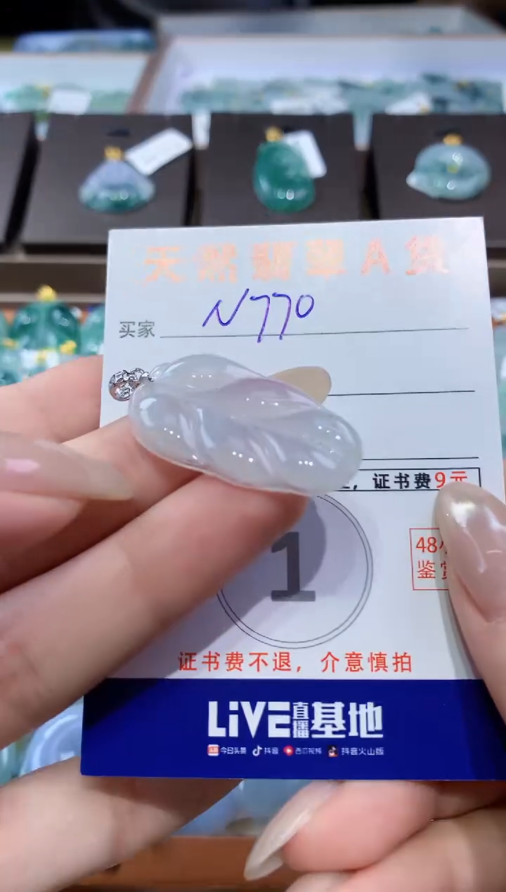 颈饰未镶嵌翡翠天然缅甸翡翠A货挂件 