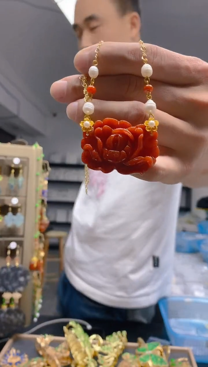 【闪购商品】翡翠耳饰合金0282翡翠锁骨链