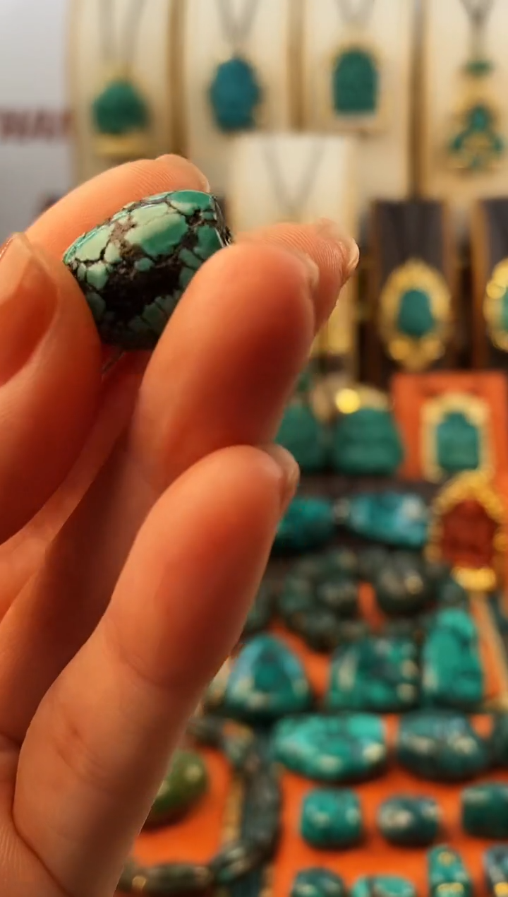 未镶嵌绿松石.网花 单颗 