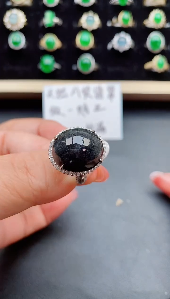 【闪购商品】翡翠戒指银S925镶嵌502800