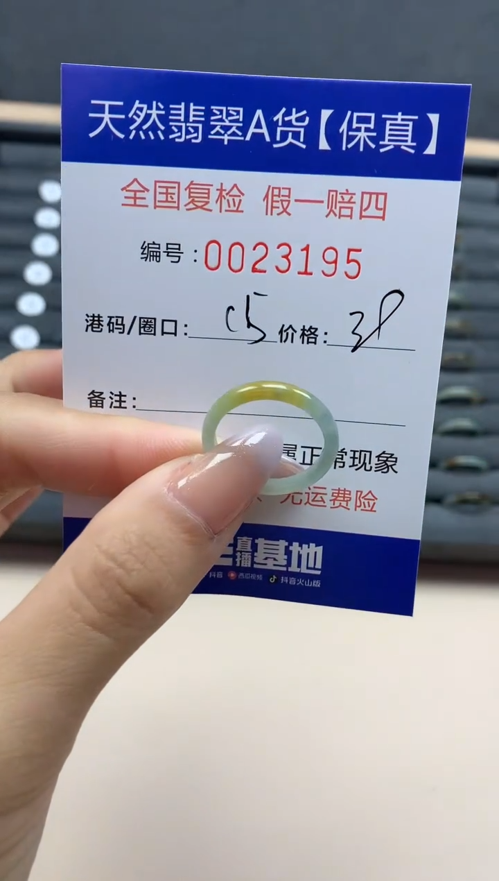 【闪购商品】翡翠戒指未镶嵌天然23195