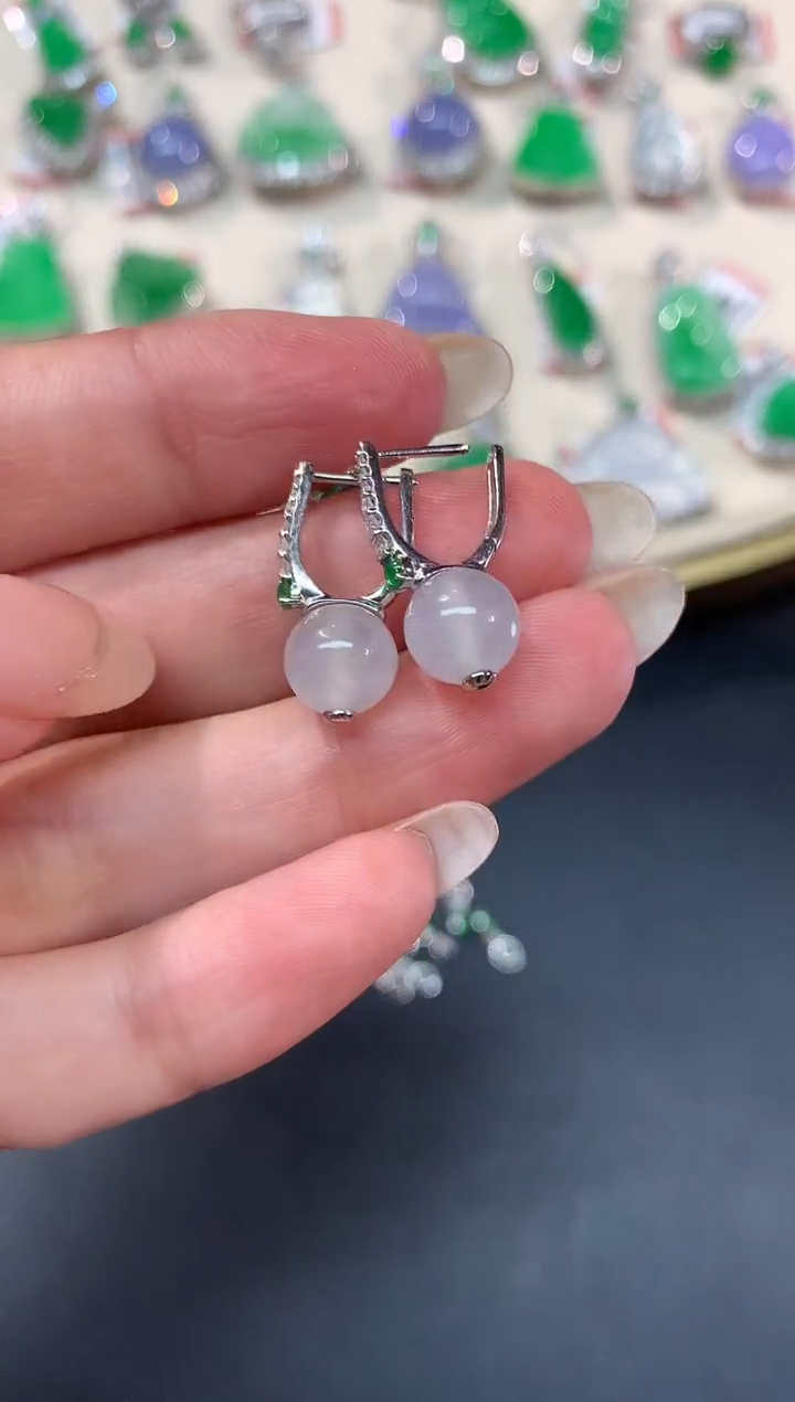 【闪购商品】翡翠耳饰18K金镶嵌A93|2980多样性发货一件