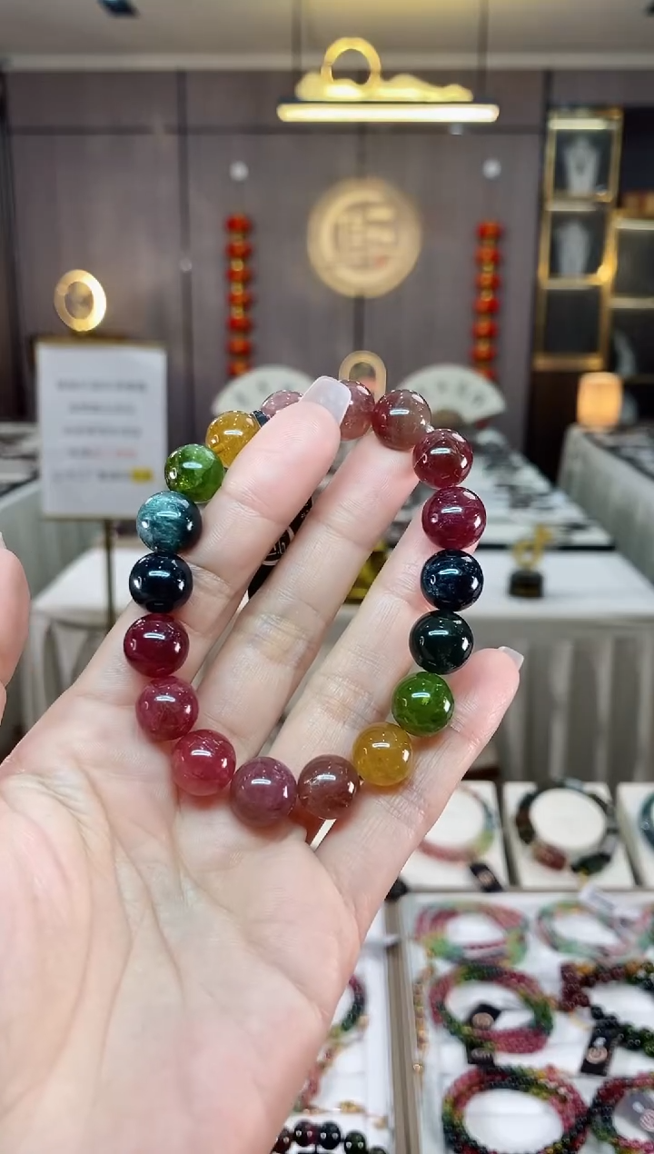 【闪购商品】碧玺单圈手串11mm+未镶嵌（多样性发一条）hon